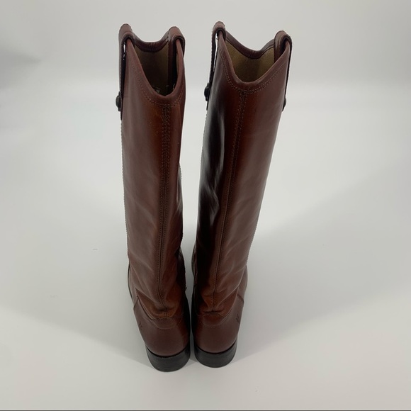 Frye Melissa Button Brown Leather Riding Boots Size 6 - Picture 4 of 8